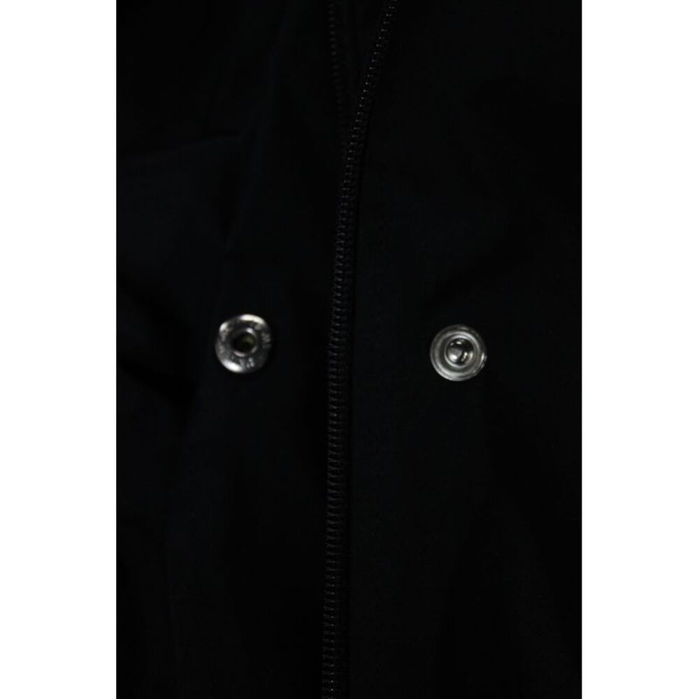 Burberry Womens Raincoat Black Cotton Check Snap Closure Size S - Picture 5 of 7